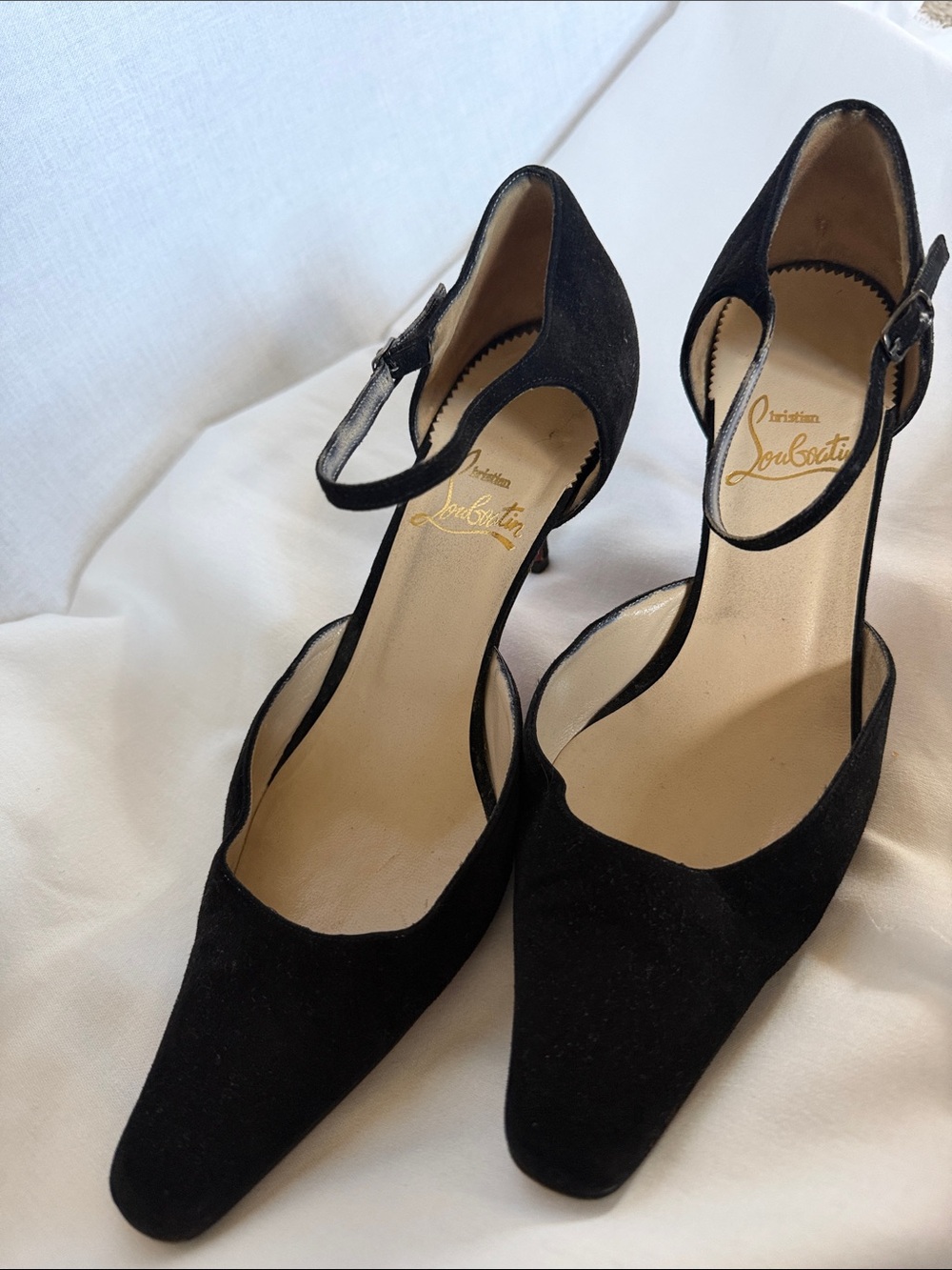 Black suede shoes